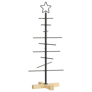 Albero di Natale in metallo con supporto Nero 90 cm 42019176