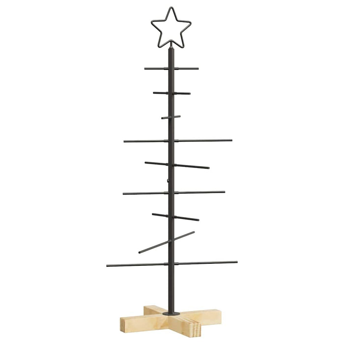 Albero di Natale in metallo con supporto Nero 90 cm 42019176