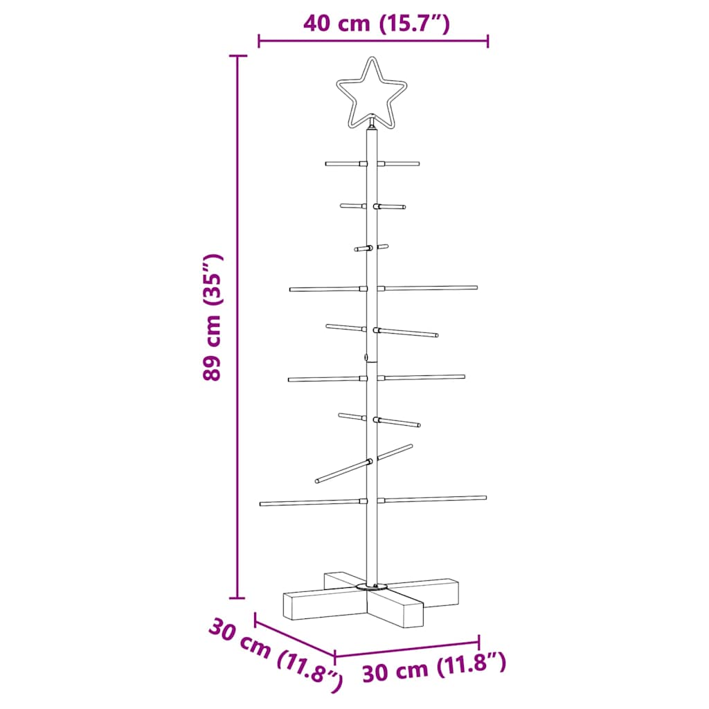 Albero di Natale in metallo con supporto Nero 90 cm 42019176