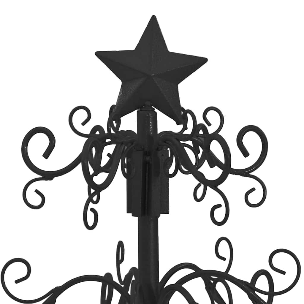 Albero di Natale in metallo con supporto Nero 60 cm 42019177
