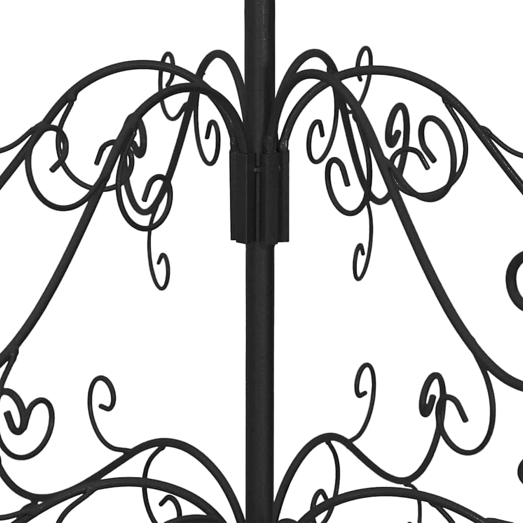 Albero di Natale in metallo con supporto Nero 60 cm 42019177