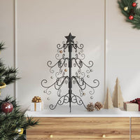 Albero di Natale in metallo con supporto Nero 60 cm 42019177