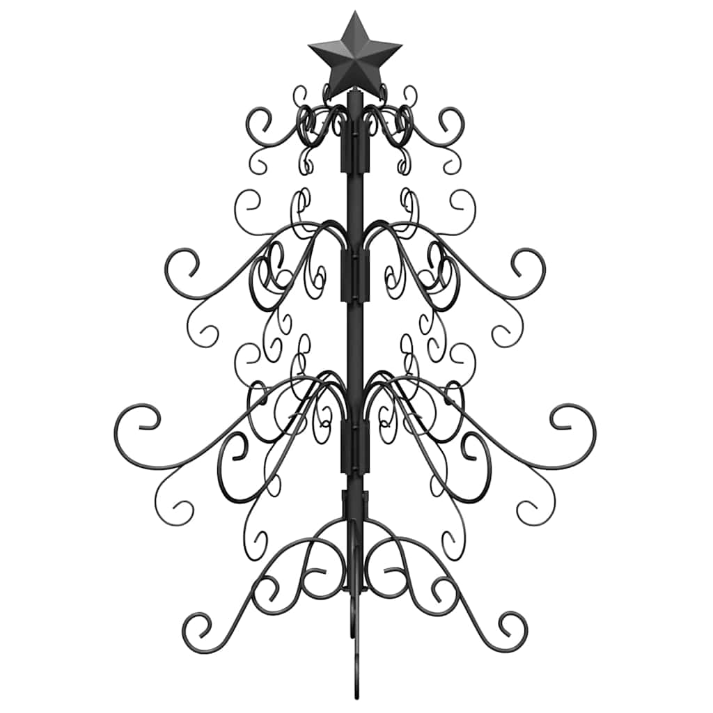 Albero di Natale in metallo con supporto Nero 60 cm 42019177