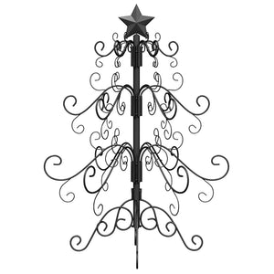 Albero di Natale in metallo con supporto Nero 60 cm 42019177