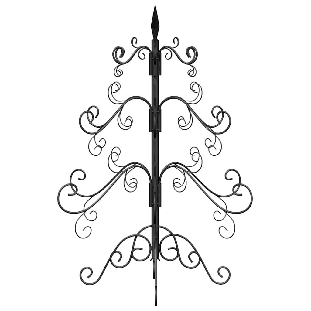 Albero di Natale in metallo con supporto Nero 60 cm 42019177