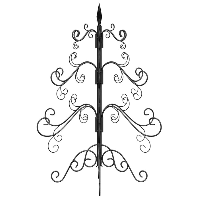 Albero di Natale in metallo con supporto Nero 60 cm 42019177