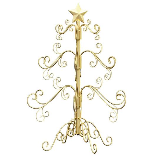 Albero di Natale in metallo con supporto Oro 60 cm 42019181