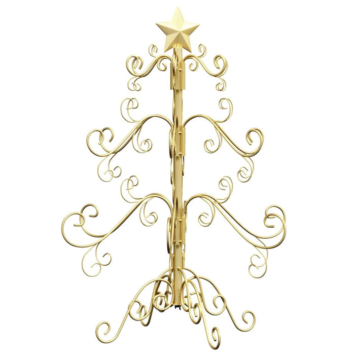 Albero di Natale in metallo con supporto Oro 60 cm 42019181