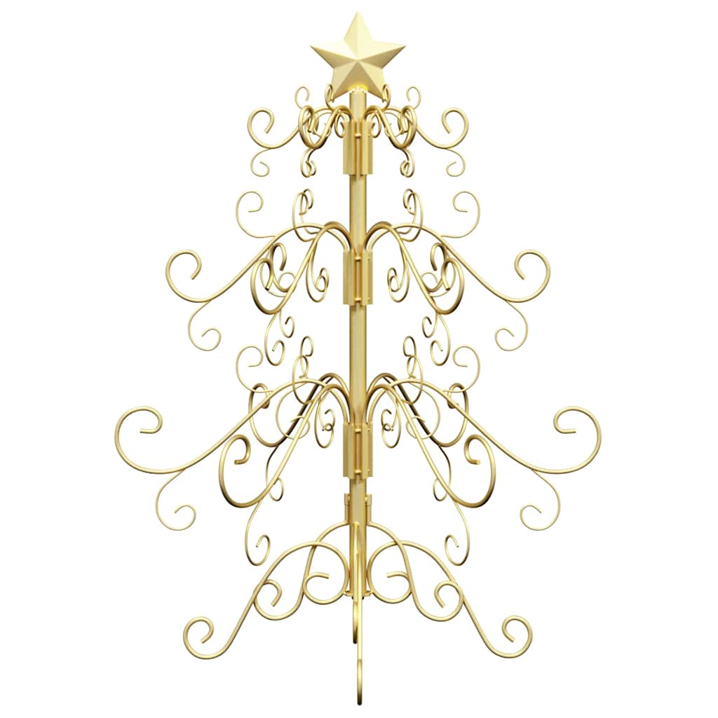 Albero di Natale in metallo con supporto Oro 60 cm 42019181