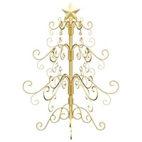 Albero di Natale in metallo con supporto Oro 60 cm 42019181