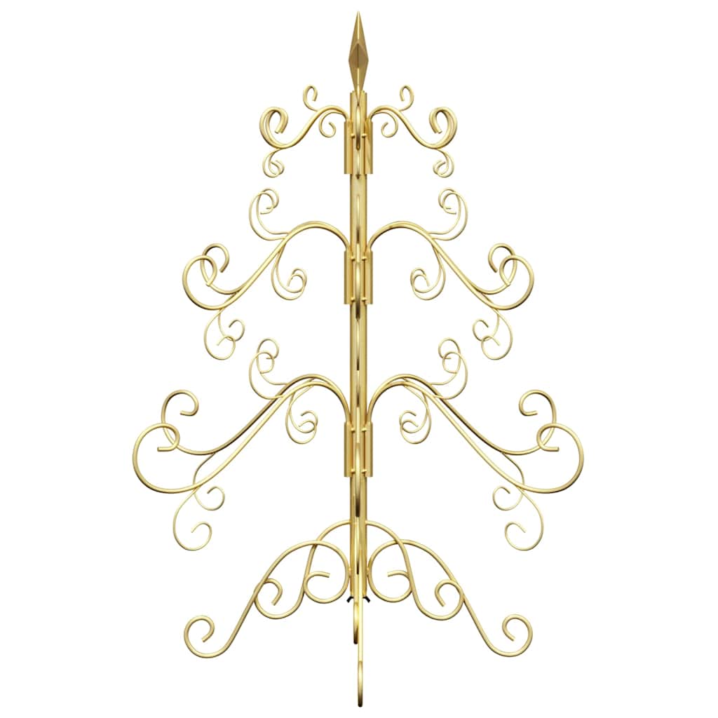 Albero di Natale in metallo con supporto Oro 60 cm 42019181