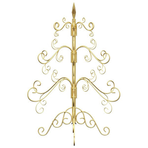 Albero di Natale in metallo con supporto Oro 60 cm 42019181