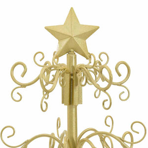 Albero di Natale in metallo con supporto Oro 90 cm 42019182
