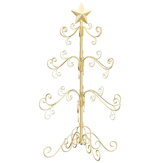 Albero di Natale in metallo con supporto Oro 90 cm 42019182