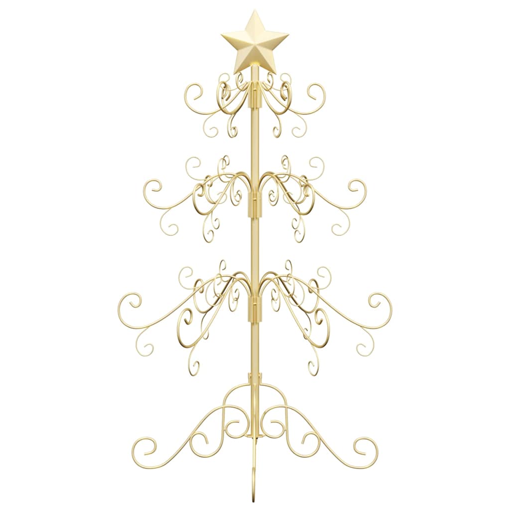 Albero di Natale in metallo con supporto Oro 90 cm 42019182