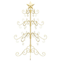 Albero di Natale in metallo con supporto Oro 90 cm 42019182