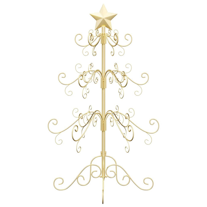 Albero di Natale in metallo con supporto Oro 90 cm 42019182