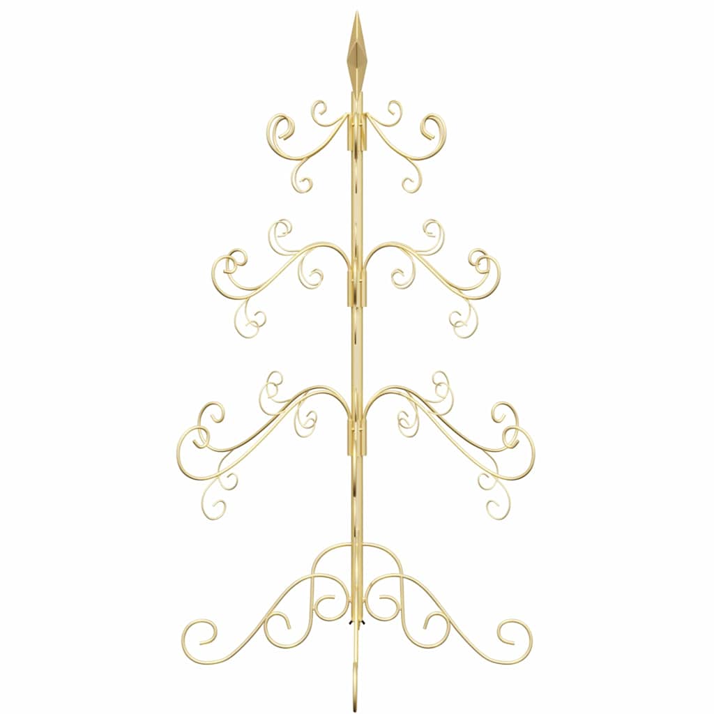 Albero di Natale in metallo con supporto Oro 90 cm 42019182