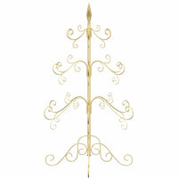 Albero di Natale in metallo con supporto Oro 90 cm 42019182