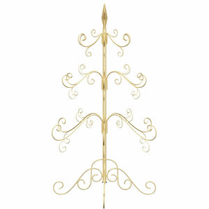 Albero di Natale in metallo con supporto Oro 90 cm 42019182