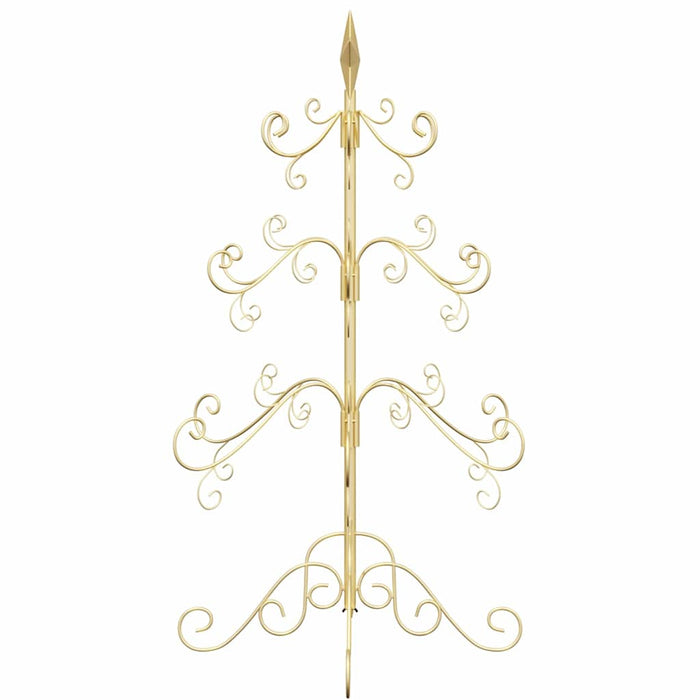 Albero di Natale in metallo con supporto Oro 90 cm 42019182