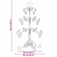 Albero di Natale in metallo con supporto Oro 90 cm 42019182