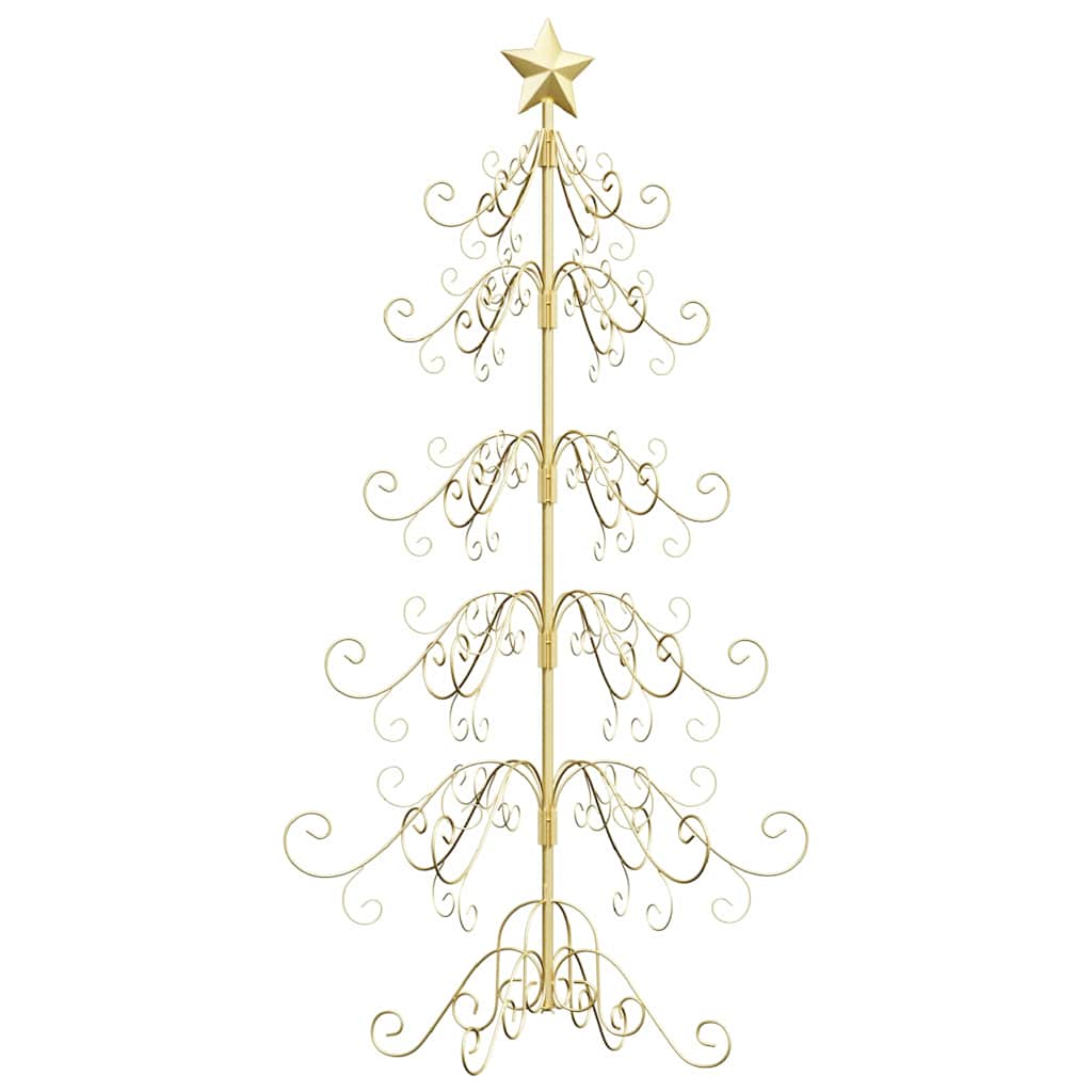 Albero di Natale in metallo con supporto Oro 150 cm 42019183