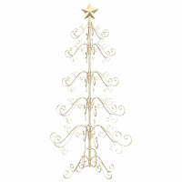 Albero di Natale in metallo con supporto Oro 150 cm 42019183