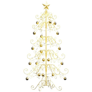 Albero di Natale in metallo con supporto Oro 150 cm 42019183