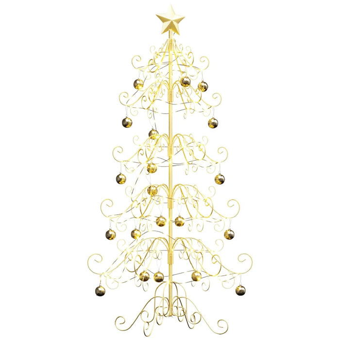 Albero di Natale in metallo con supporto Oro 150 cm 42019183