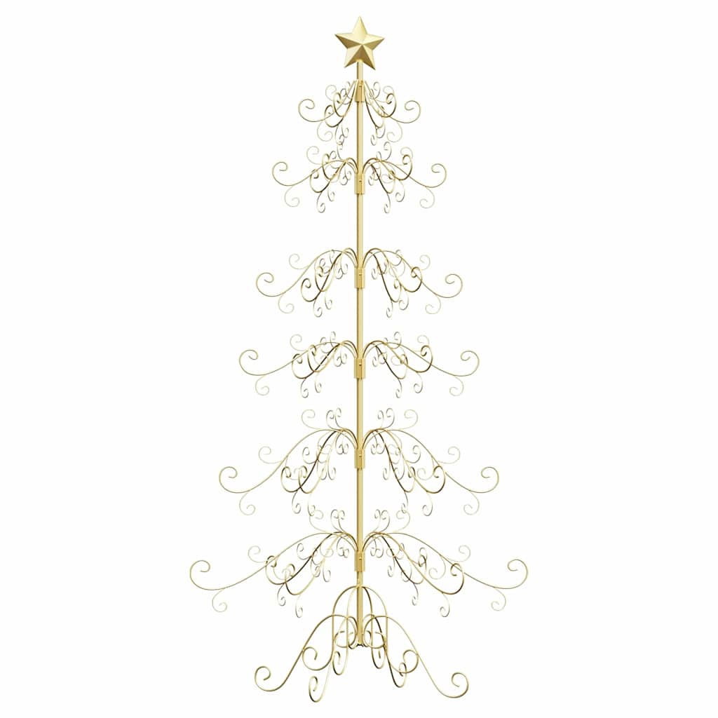 Albero di Natale in metallo con supporto-Decorazioni natalizie Oro 180 cm 885233