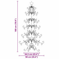 Albero di Natale in metallo con supporto Oro 180 cm 42019184