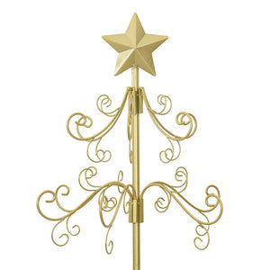 Albero di Natale in metallo con supporto Oro 215 cm 42019185