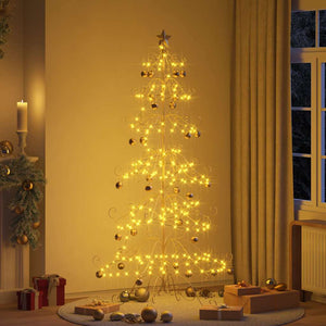 Albero di Natale in metallo con supporto Oro 215 cm 42019185