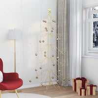 Albero di Natale in metallo con supporto Oro 215 cm 42019185
