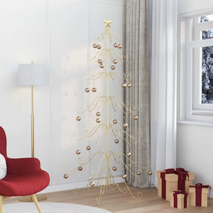 Albero di Natale in metallo con supporto Oro 215 cm 42019185