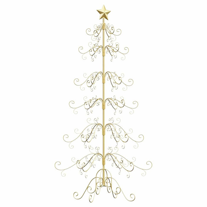 Albero di Natale in metallo con supporto Oro 215 cm 42019185