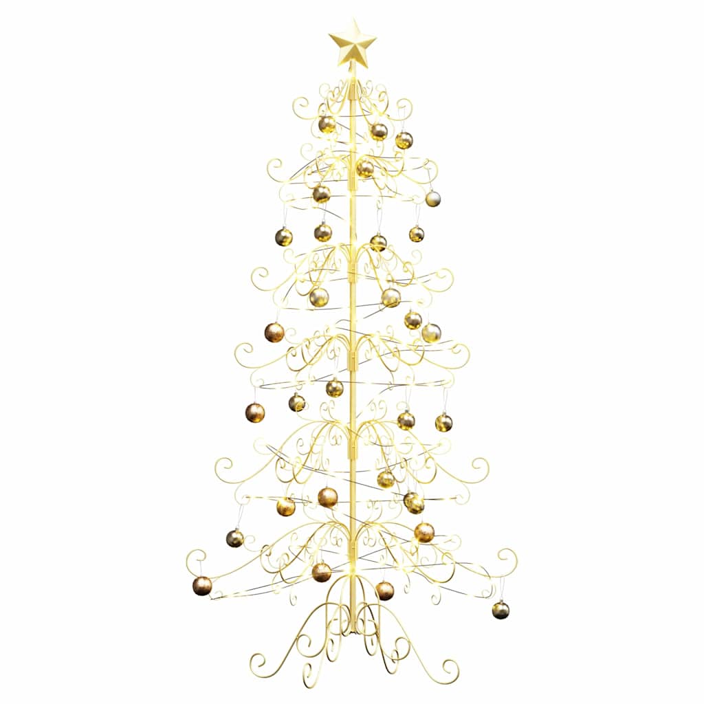 Albero di Natale in metallo con supporto Oro 215 cm 42019185