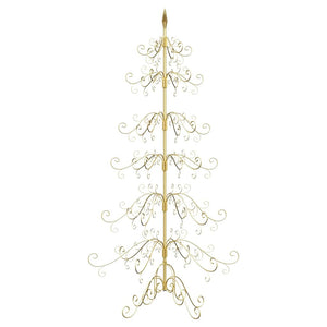 Albero di Natale in metallo con supporto Oro 215 cm 42019185
