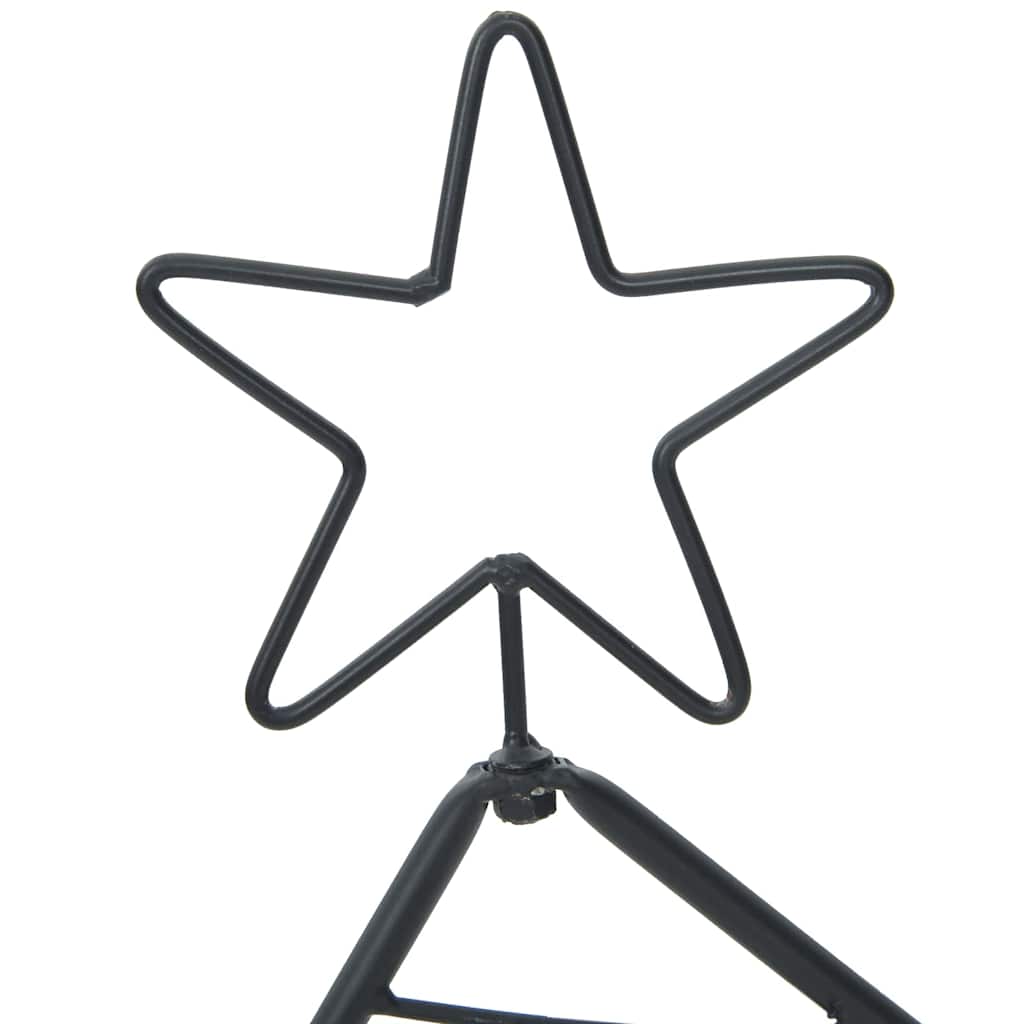Albero di Natale in metallo con supporto-Decorazioni natalizie Nero 60 cm Acciaio 654740