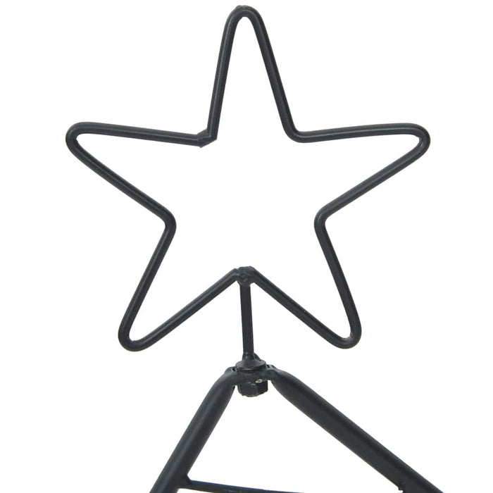 Albero di Natale in metallo con supporto-Decorazioni natalizie Nero 60 cm Acciaio 654740