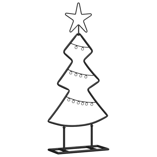 Albero di Natale in metallo con supporto Nero 60 cm Acciaio 42019186