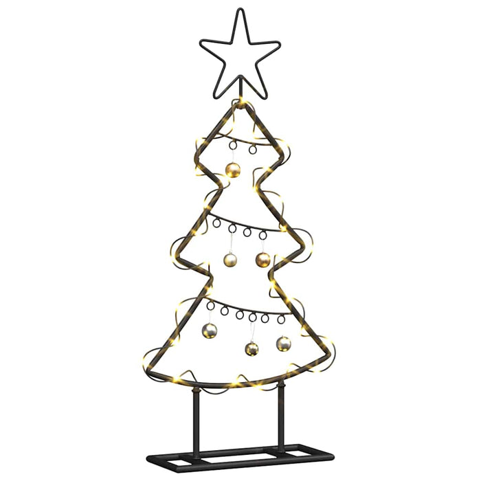 Albero di Natale in metallo con supporto-Decorazioni natalizie Nero 60 cm Acciaio 654740