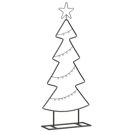 Albero di Natale in metallo con supporto Nero 90 cm Acciaio 42019187