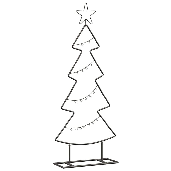 Albero di Natale in metallo con supporto Nero 90 cm Acciaio 42019187