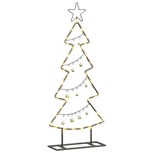 Albero di Natale in metallo con supporto Nero 90 cm Acciaio 42019187