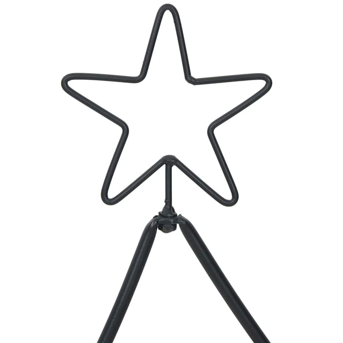 Albero di Natale in metallo con supporto-Decorazioni natalizie Nero 125 cm Acciaio 314651