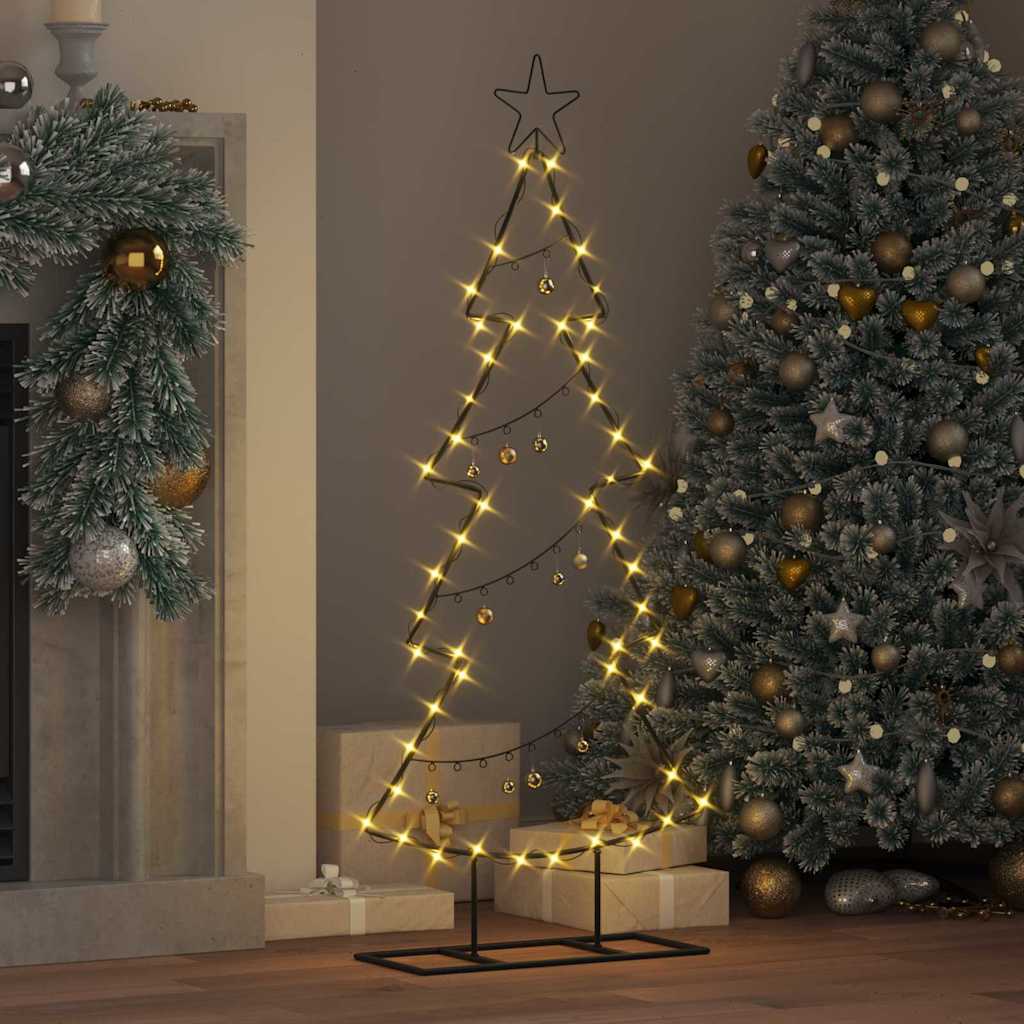 Albero di Natale in metallo con supporto Nero 125 cm Acciaio 42019188