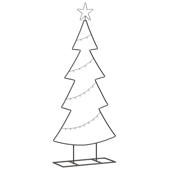 Albero di Natale in metallo con supporto Nero 125 cm Acciaio 42019188