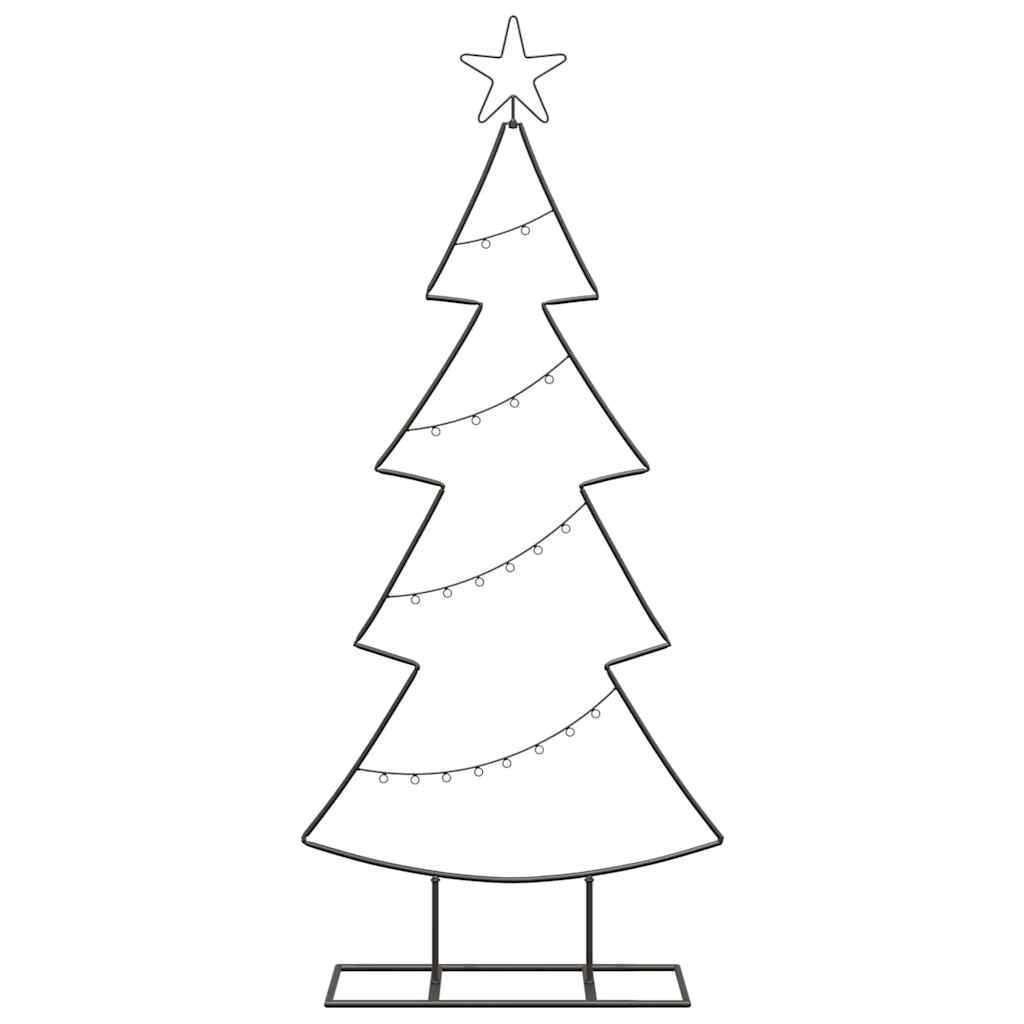 Albero di Natale in metallo con supporto Nero 125 cm Acciaio 42019188